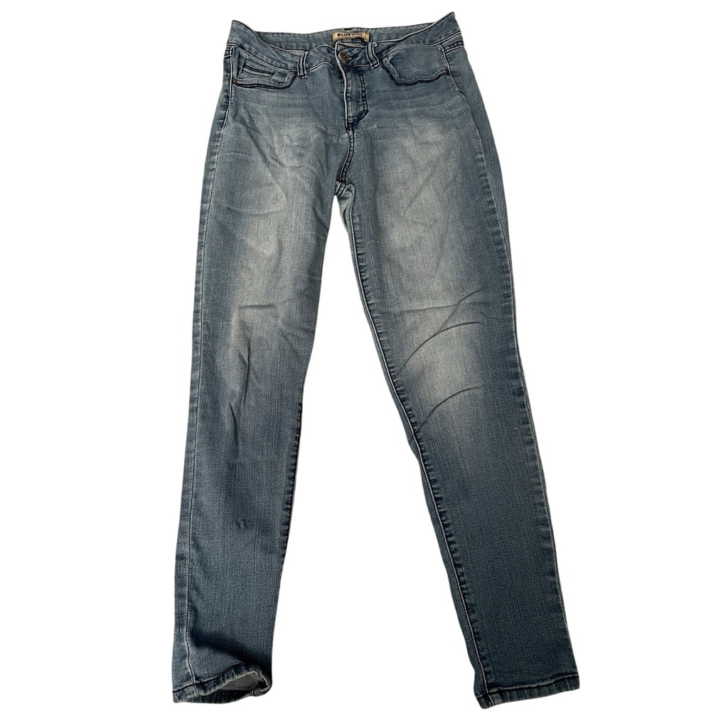 Blue Spice‎ Womens Skinny Jeans Medium Wash Denim Size 7 Mid Rise Stretch